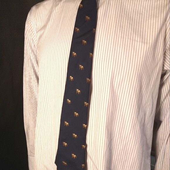 Silk Necktie with Bulldogs on a Navy background from Jos A Bank - Picture 12 of 15